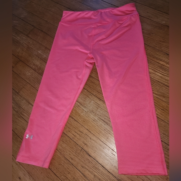 Under Armour Hot Pink Striped Leggings - Picture 2 of 4